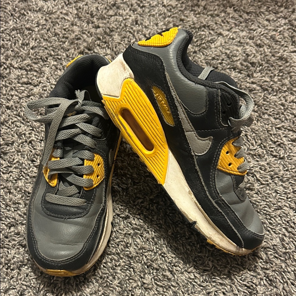 Kids Black and Yellow Sneakers